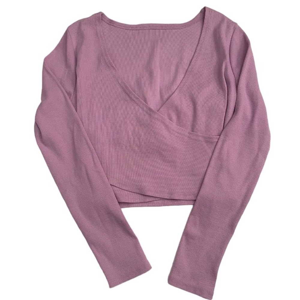 Lilac Long Sleeve Wrap Top